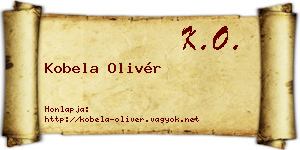 Kobela Olivér névjegykártya